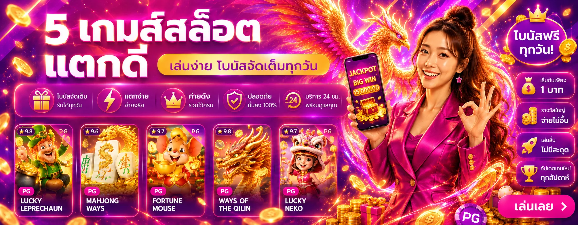 เกมสล็อต pgkub66 หลายธีมและค่ายยอดนิยม